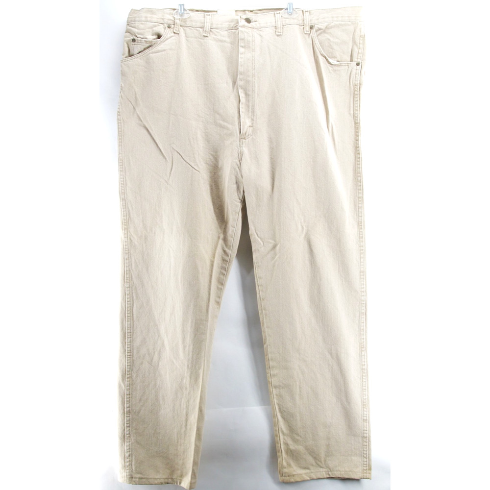 NWT Wrangler Rugged Wear Mens Heayweight Khaki Size 48x38 (34) Classic Fit